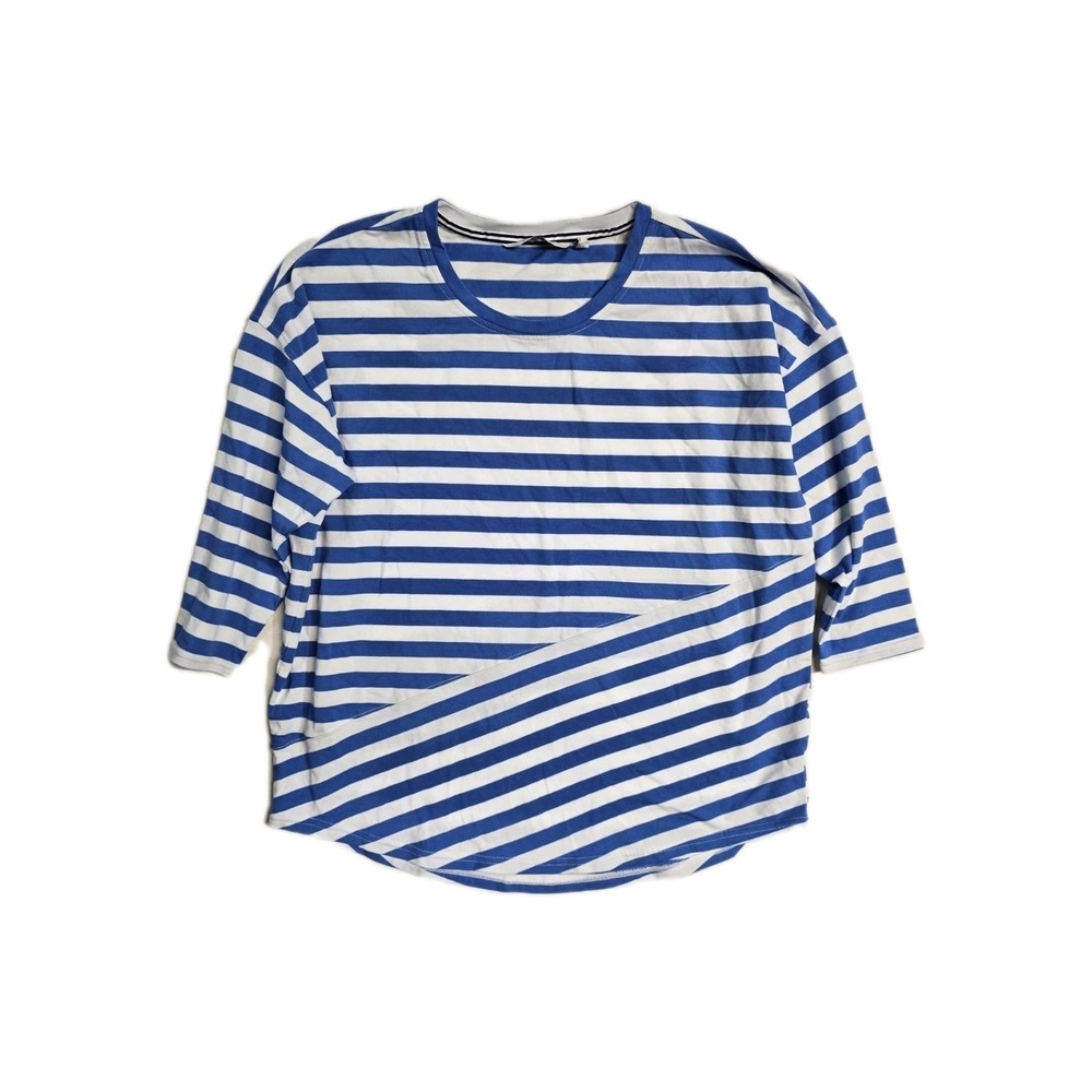 NWOT Vineyard Vines Pieced Deluxe Blue White Stripe Tee T Shirt‎ Top Size S